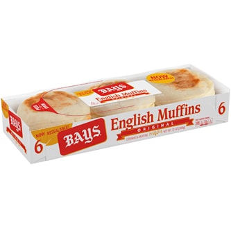 Bays English Muffins, Original, Frozen