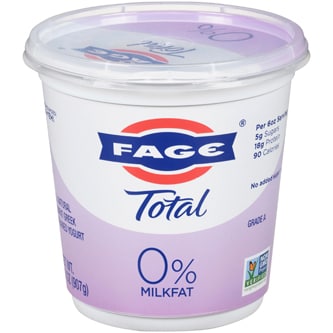 Fage TOTAL 0% Greek Yogurt, Plain