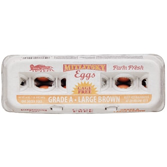 Mitlitsky Cage-Free Grade A Large Brown Eggs, Dozen