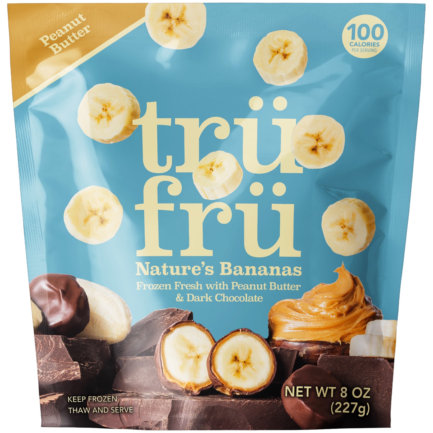 Tru Fru Peanut Butter & Dark Chocolate Nature's Bananas, Frozen