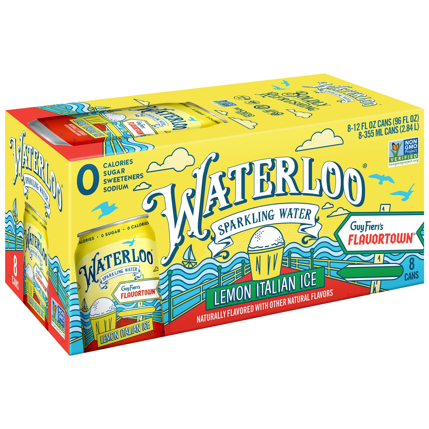 Waterloo Sparkling Water, Summer Lemon Italian Ice, Cans