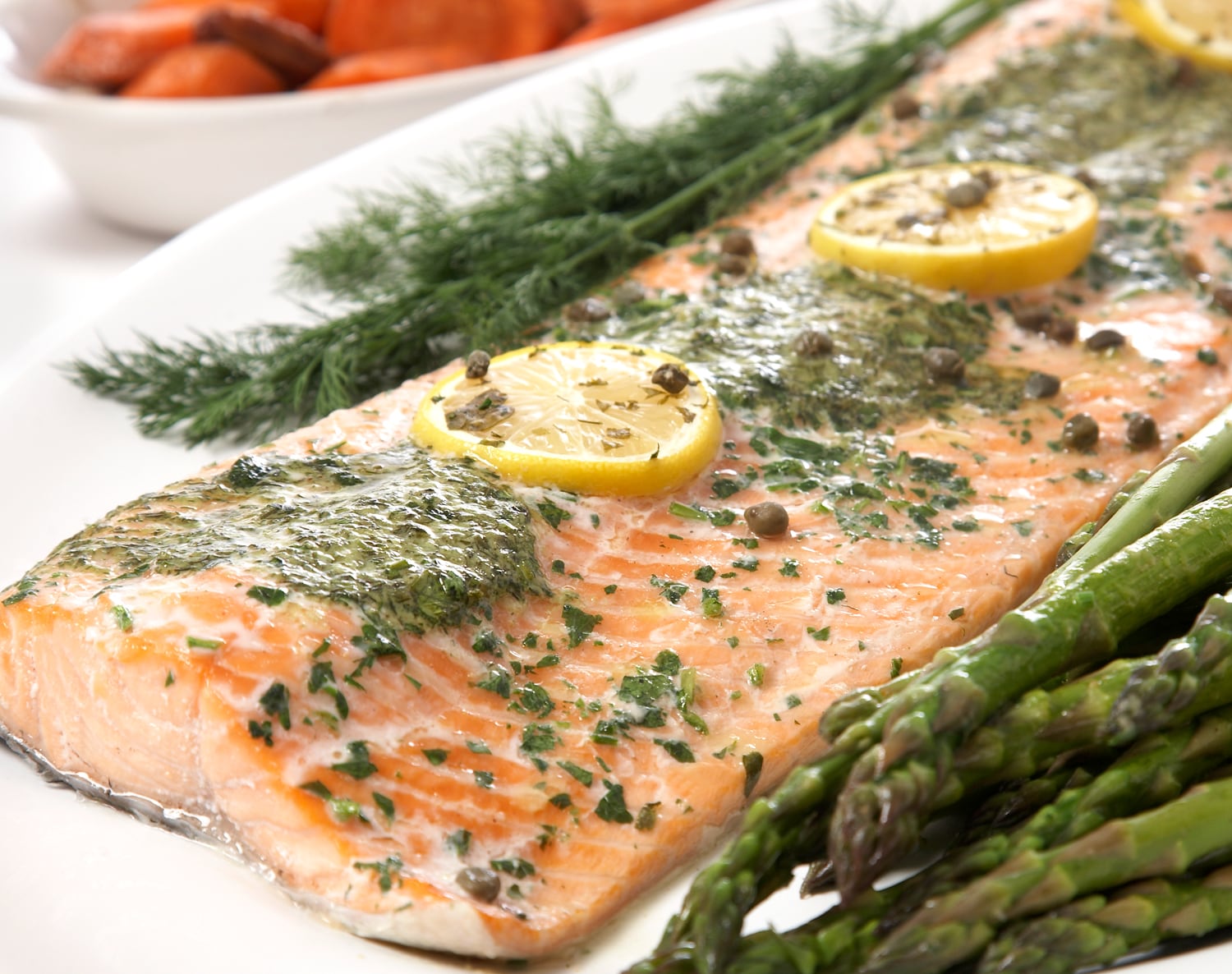 FreshDirect Farm-Raised Lemon-Dill Salmon Holiday Meal, Half (Serves 6-8)