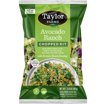 Taylor Farms Chopped Salad Kit, Avocado Ranch