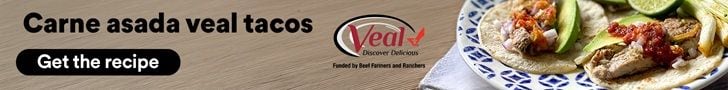 Carne asada vale tacos. Veal. Discover delicious. Funded by Beef Farmers and Ranchers. Get the recipe