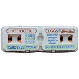 Alderfer Eggs Cage-Free Grade A Large Brown Eggs, Dozen