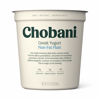Chobani Non-Fat Greek Yogurt, Plain
