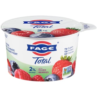 Fage TOTAL 2% Greek Yogurt Split Cup, Mixed Berries