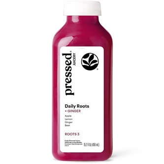 Pressed Juicery Cold-Pressed Juice, Roots 3, Plastic Bottle