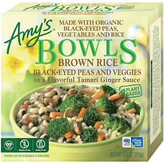 Amy's Bowls, Brown Rice, Black-Eyed Peas & Veggies, Frozen