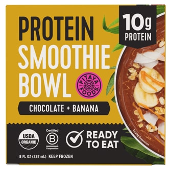 Pitaya Foods Protein Smoothie Bowl, Chocolate+Banana