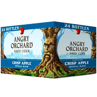 Angry Orchard Hard Cider, Crisp Apple, Glass Bottles