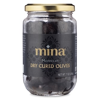 Mina Moroccan Dry Cured Black Olives