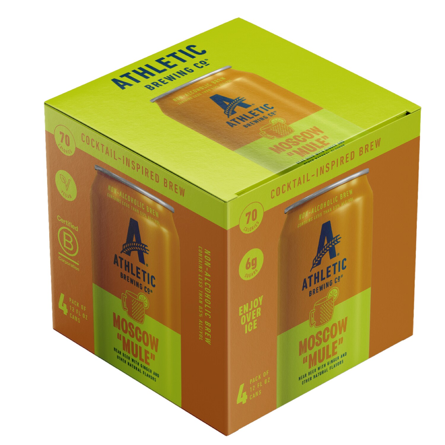 Athletic Brewing Co. Moscow "Mule" Non-Alcoholic Cocktail-Inspired Brew, Cans