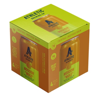 Athletic Brewing Co. Moscow "Mule" Non-Alcoholic Cocktail-Inspired Brew, Cans