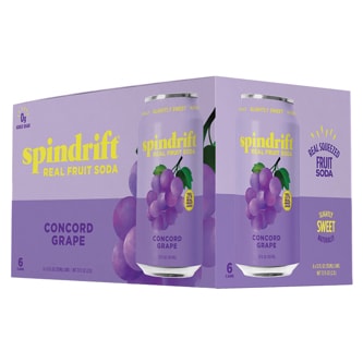 Spindrift Soda, Concord Grape, Cans