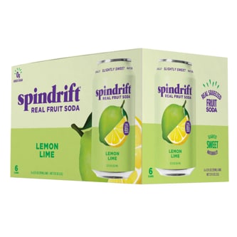 Spindrift Soda, Lemon Lime, Cans