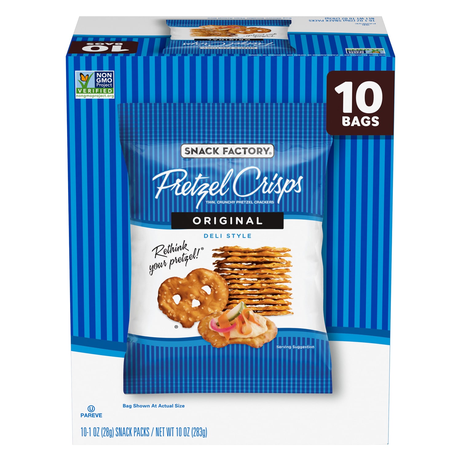 Snack Factory Pretzel Crisps Packs, Original