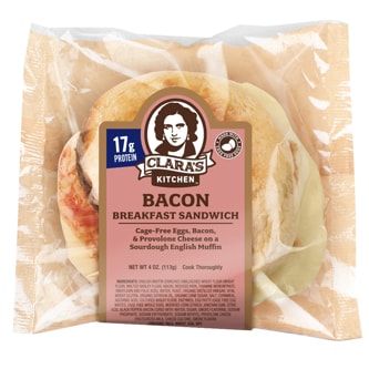 Clara's Kitchen Breakfast Sandwich, Egg and Bacon, Frozen