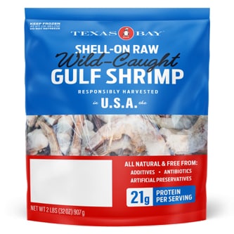 Wild Gulf Shrimp, Shell-On, 13/15, Frozen
